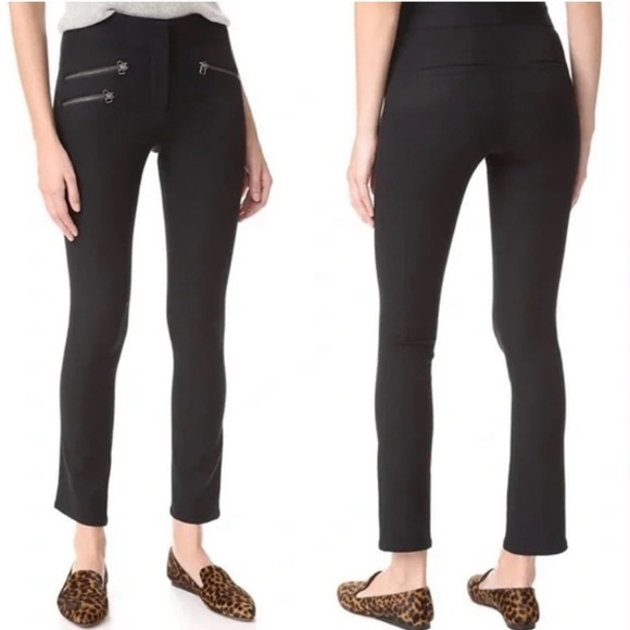 Veronica Beard ADELAIDE ZIPPER POCKET SKINNY STRAIGHT LEG PANTS ARMY GREEN Sz 8 - Picture 14 of 14